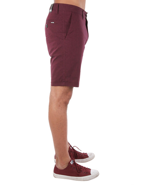 IRIEDAILY golfer chambray short (maroon)